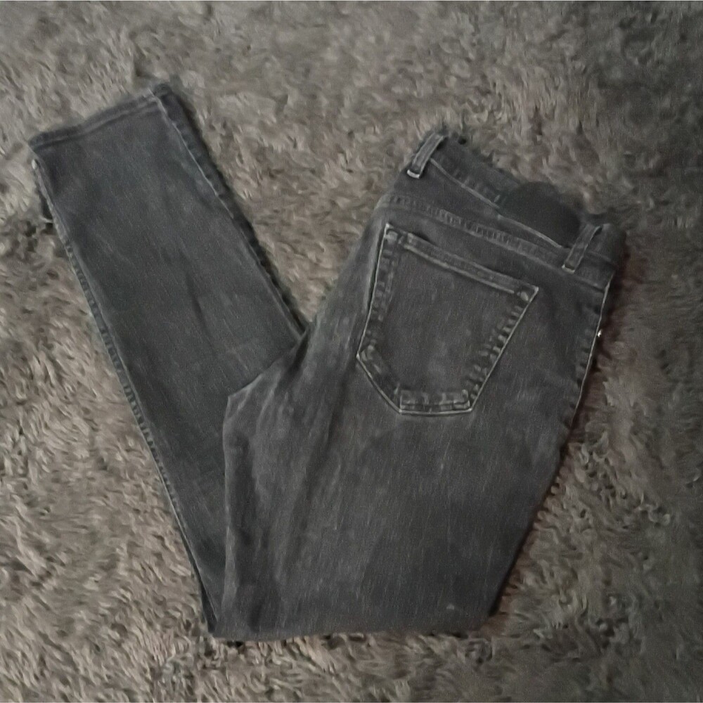 Michael Kors Parker Slim Fit Black Denim Jeans 36x32 Mid Rise 5-Pocket